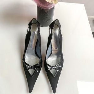 Gianmarco Lorenzi black pointy toe heels. Made in Italy. Well wornprice reflects